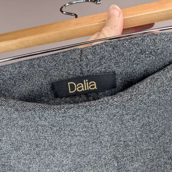 Dalia Stretch Waist Tweed Pants Charcoal Grey Size 8 - Picture 3 of 3